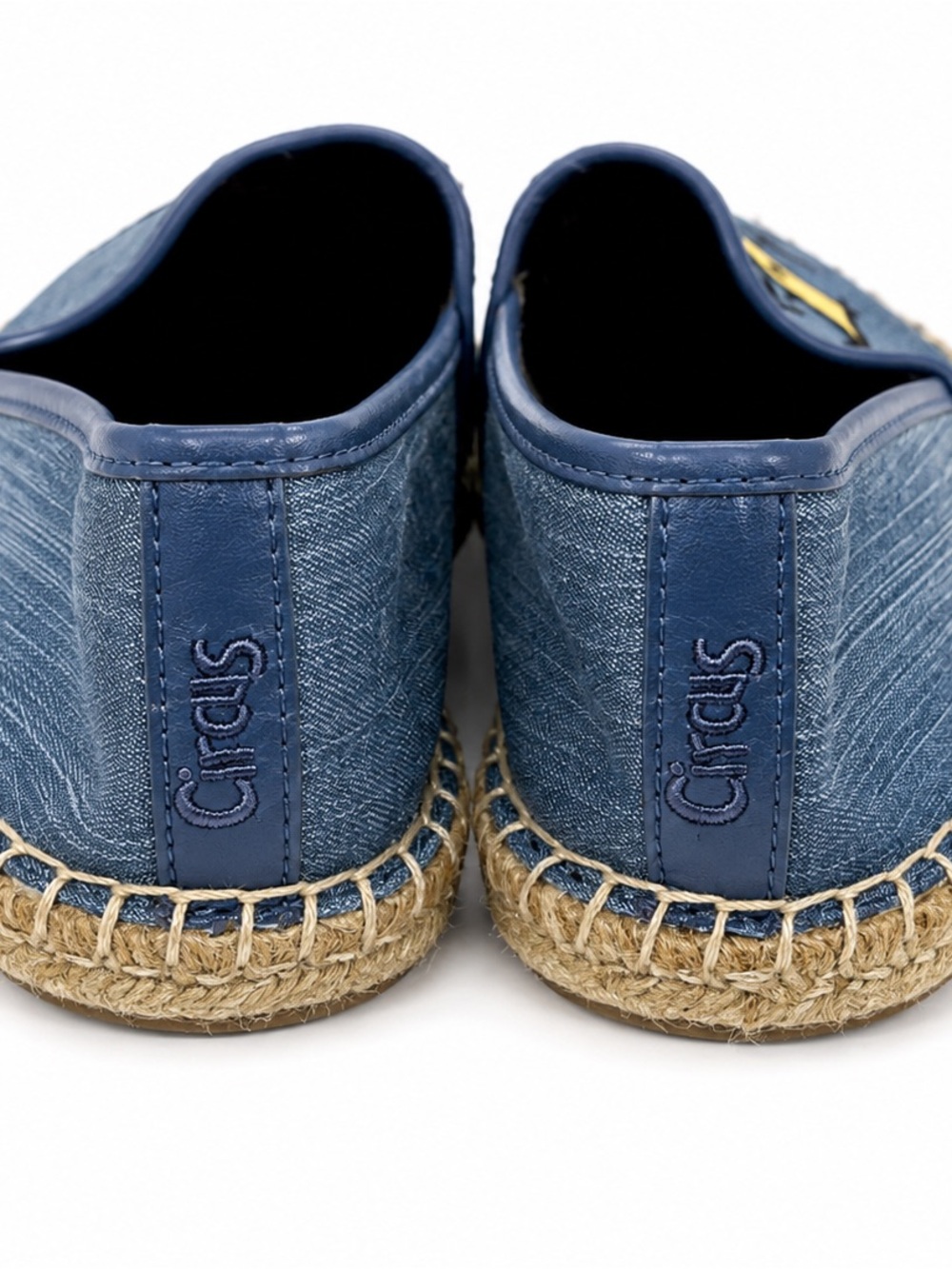 Circus by Sam Edelman Denim Slip-On Espadrilles with Bee & Crown Patches - Picture 3 of 6